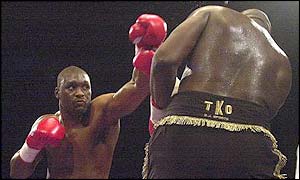 Danny Williams in action against Julius Francis