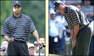 Tiger Woods is amongst a group of players on three under