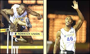 Colin Jackson is third in his last outdoor race in Britain