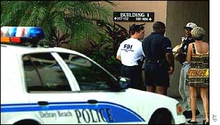 FBI officers in Florida shortly after the 11 Sept attacks
