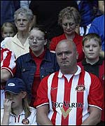 Sunderland fans during the minute's silence
