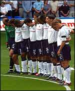 Both sides observed a minute's silence before the game