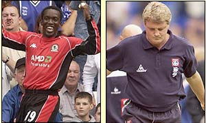 Dwight Yorke's first goal for Blackburn gives Rovers all three points 