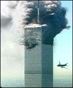 Sky News showing 11 September footage