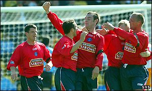 Kris Boyd scores the only goal of the game for Kilmarnock 