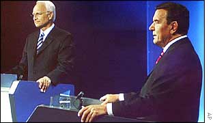 Edmund Stoiber and Gerhard Schroeder