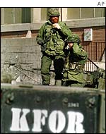 Nato troops in the Balkans