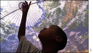 Steven Character from the protest group Kids Against Pollution