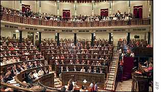 Spanish parliament convenes to discuss the proposed ban on Batasuna