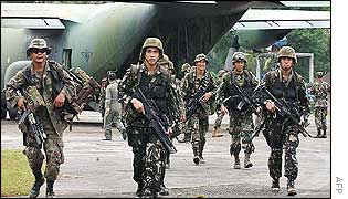 Philippines troops arriving in Jolo