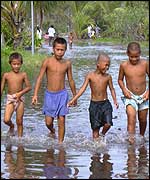 Children on Tuvalu
