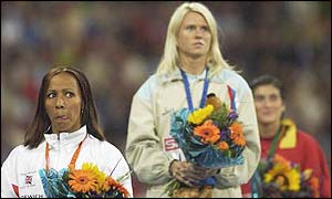 Kelly Holmes finished third in the 800m at the European Championships in Munich 