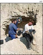 Excavations near Qumran, Israel