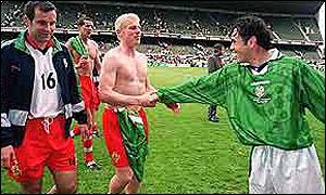 Neil Lennon in his last game for Northern Ireland