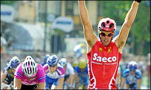 Mario Cipollini won six stages of the Giro and the Milan-San Remo World Cup classic