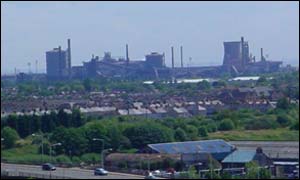 Llanwern steelworks near Newport 
