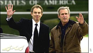 Tony Blair and George Bush