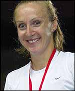 A smiling Paula Radcliffe