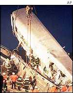 Rescue workers at the scene