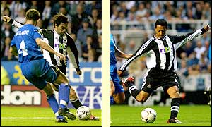 Viana scores his first goal for Newcastle