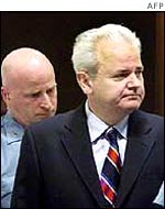 Slobodan Milosevic in court
