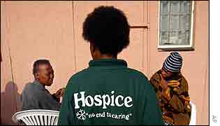 Staff and patients at another hospice in Rustenburg