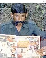 File photo of Veerappan at an undisclosed location