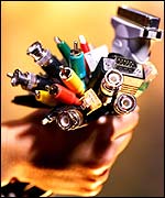 Mass of computer cables