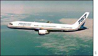 A Boeing 757 in flight