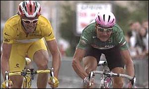 Mario Cipollini (left) and Erik Zabel (right) will prepare to do battle