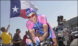 Raimondas Rumsas in action in the Tour de France