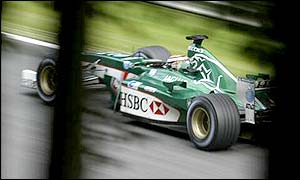 Jaguar are given a boost by Irishman Eddie Irvine as he posts the eighth quickest time of the session