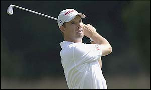 Padraig Harrington in action at the BMW International Open in Munich