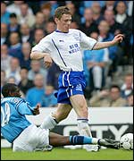 Wright-Phillips was sent off for his challenge on Naysmith