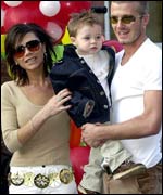 Victoria, Brooklyn and David Beckham