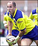 Darren Burns in action for Warrington