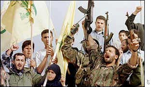 Hezbollah supporters celebrate Israel's withdrawal from Lebanon