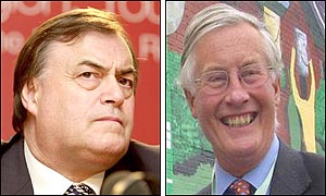 UK Deputy Prime Minister John Prescott (left) and UK Environment Minister Michael Meacher. (AP/PA)