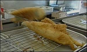 Battered cod
