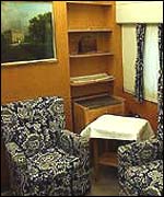 The Prince of Wales lounge in the royal train