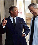 Prince Charles with the Rev Nicholas Holtam
