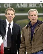 President George W Bush and Prime Minister Tony Blair