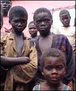 Malnourished children in Angola