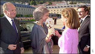(Left to right) King Juan Carlos of Spain , Queen Sofia, Ana Botella and Alejandro Agag