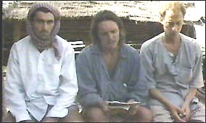 Backpacking victims Jean-Michel Braquet [l], David Wilson [c] and Mark Slater [r]