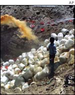 possible biological weapons are destroyed