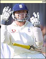 Cork mimics Nasser Hussain after reaching his fifty