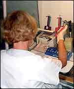 Blood test at the Aids clinic