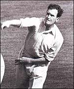 Former Surrey and England spinner Jim Laker