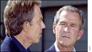 Tony Blair and George Bush